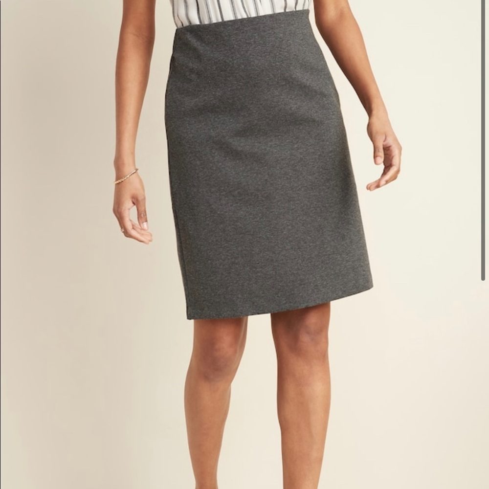 Ponte Knit Gray Heather Skirt